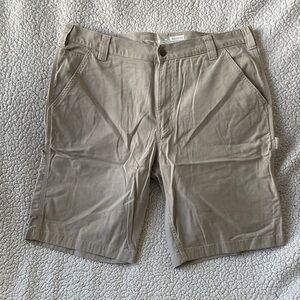 Carhartt Men's Beige Flat Front Shorts